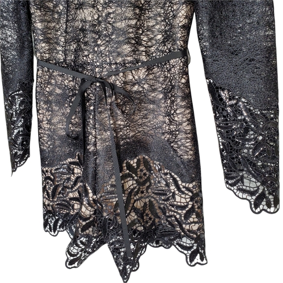 ALEXIS 'Izu' Romper Black Long Sleeve Sequence Lace Romper Size Medium NWT - Picture 9 of 16